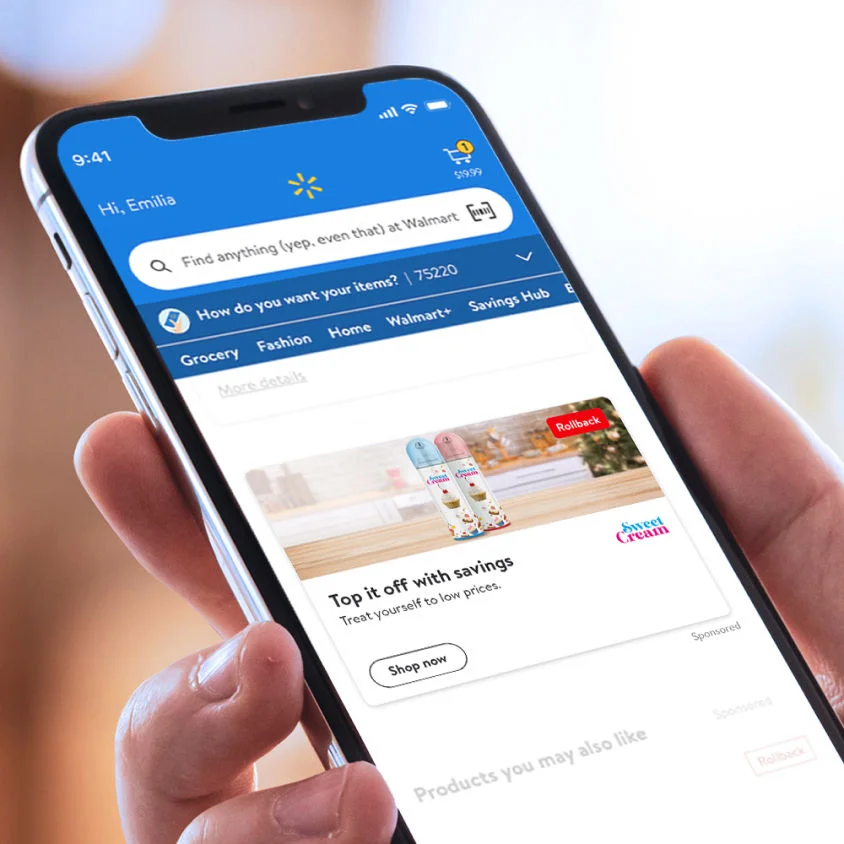holiday rollback display ad
