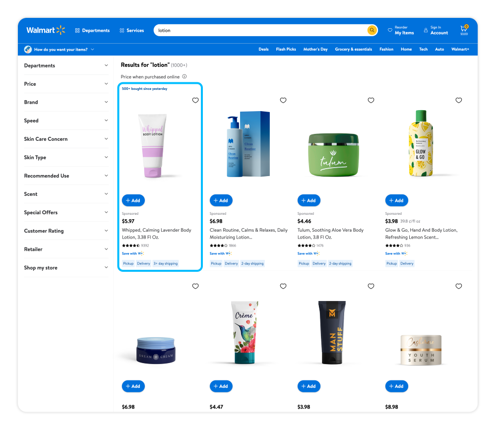 product grid