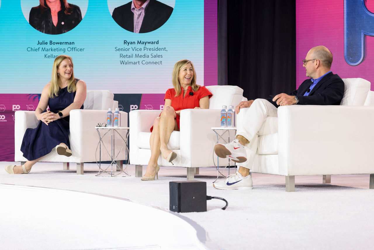 three people chatting 