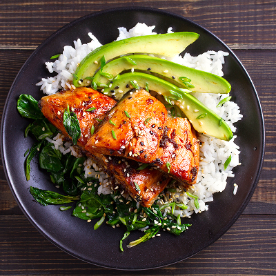 plate of food with rice