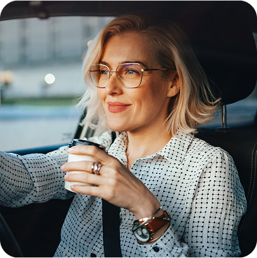 Woman drinking coffee