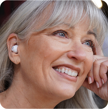 woman with earbuds