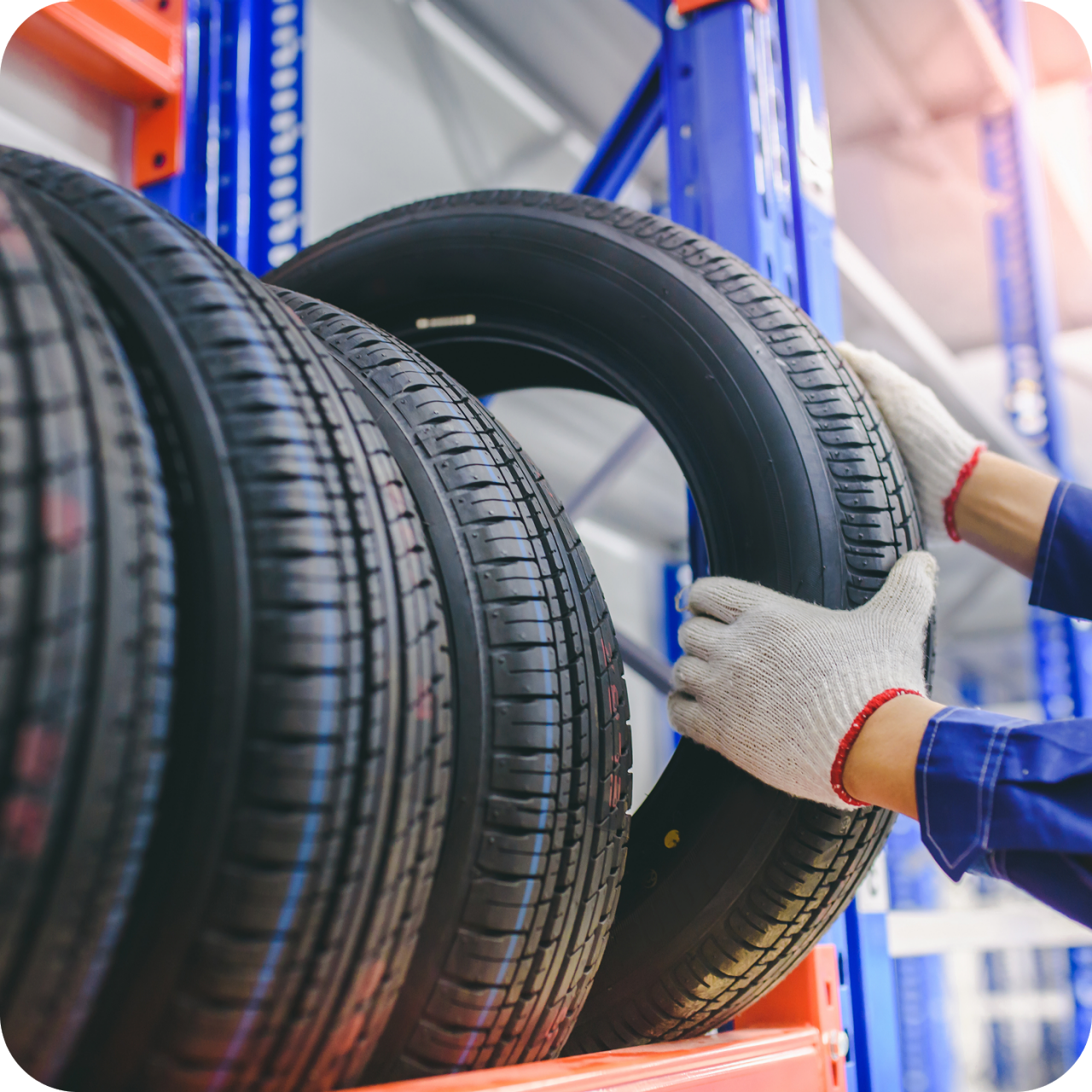 Rack of tires