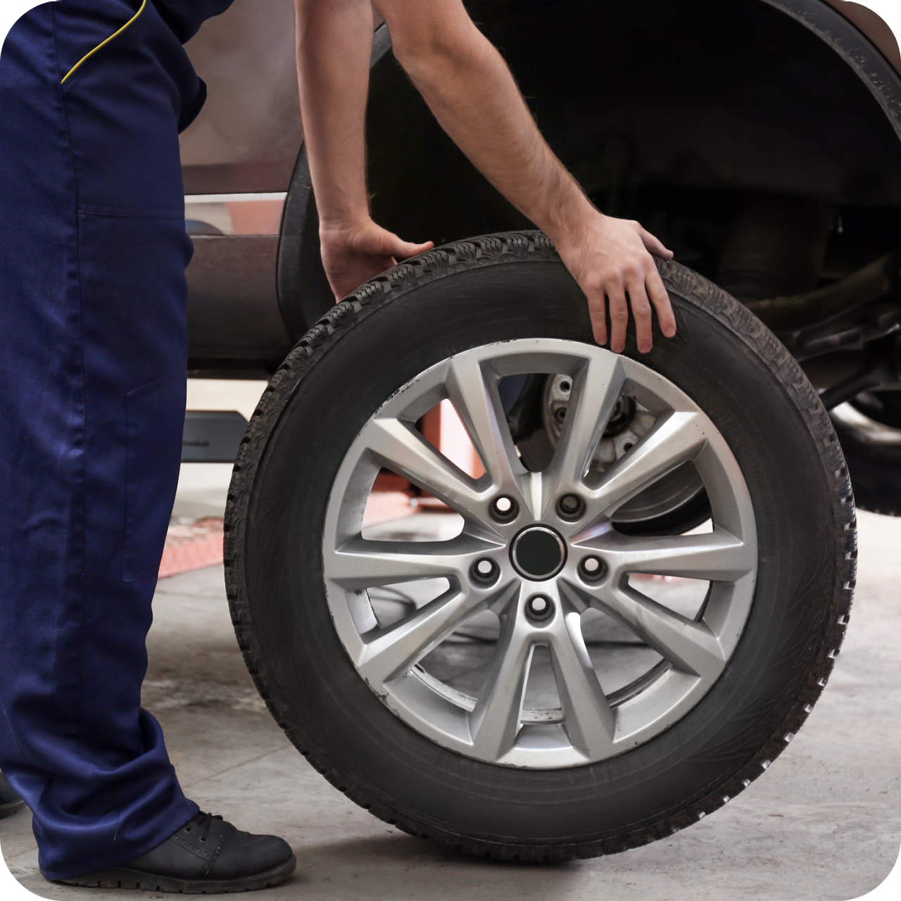 Changing tire